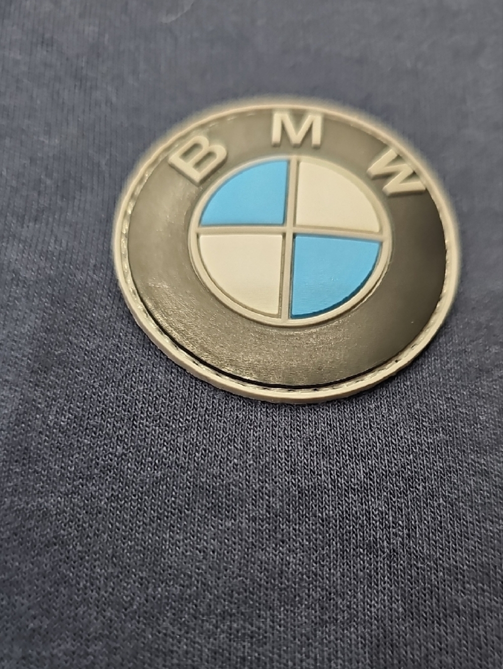 BMW Navy Blue Long Sleeve Logo Shirt with Red Stripe Accent - Picture 2 of 8